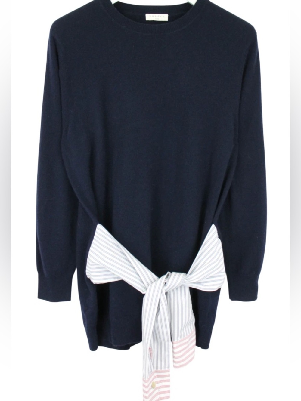 Sandro Navy Crewneck Sweater